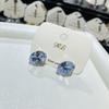 Crystal Stud Earrings Women Europe America Simple Bling Jewelry Birthday Friend Christmas Gift