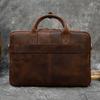 Retro Laptop Briefcase Bag Genuine Leather Handbags Casual 15.6" Business Bag Daily Working Tote Bags Men Male Bag for Documents
