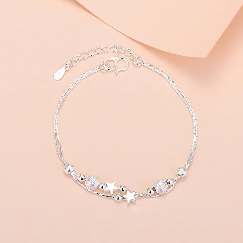 Fashion Charm 925 Silver Bracelet For Men Women Minimalist 4MM Twisted Rope Chain Bracelet Unisex Couple Jewelry Gifts