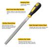 Flat File Grinding Tool Set Alloy Steel Medium Tooth for Metal Working Woodworking Fine Detail Processing and Daily Use