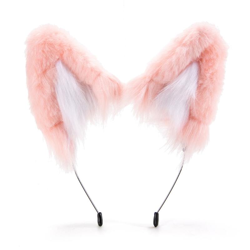 Realistic Wolf Ears Hairband Furry Headbands Plush for Coser Role Play and Photography Props