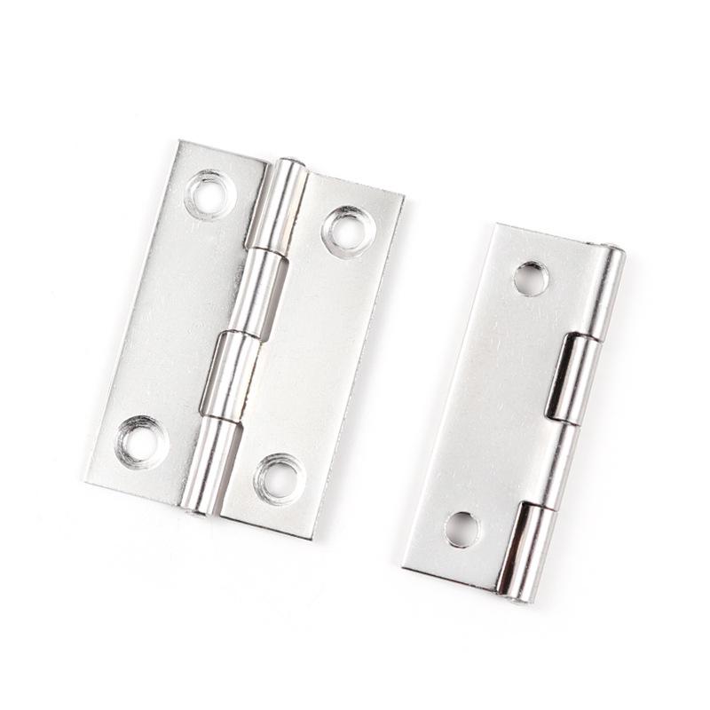 Miniaturowe płaskie zawiasy ze stali nierdzewnej do drzwi szafek drewnianych - rozmiary: 1, 1,5, 2, 2,5, 3, 4 cale