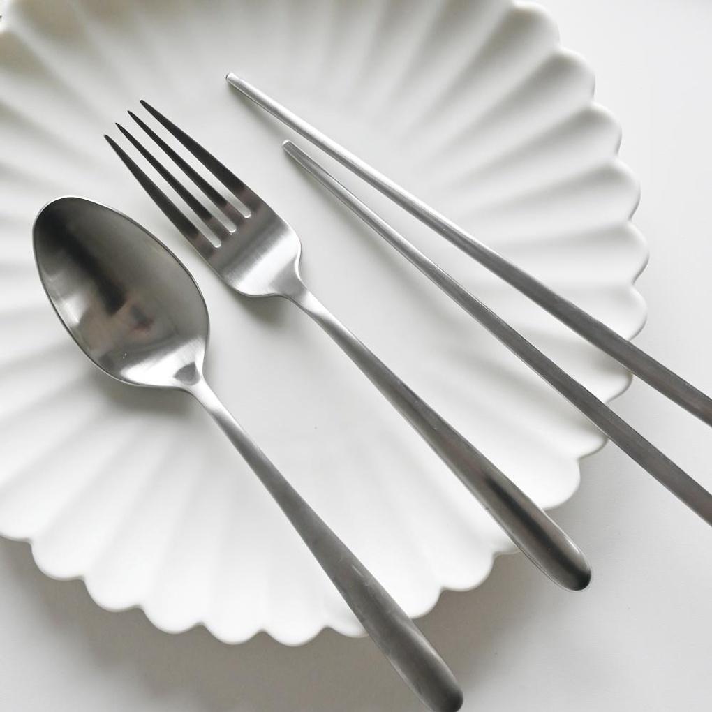 Check Rounded Stainless Steel Vintage Cutlery Dinner Fork