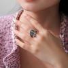 Tree of Life Ring Adjustable Open Band Spiritual Healing Jewelry Stainless Steel Boho Gift for Women Men