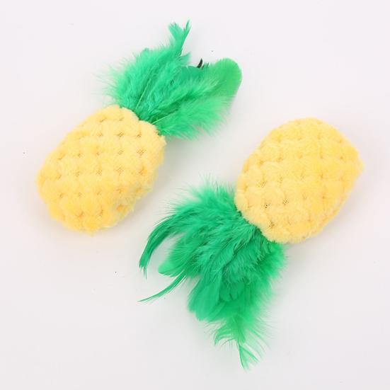 Pet Cats Kitten Catnip Cute Pineapple Shape Bite-resistant Interactive Play Toy