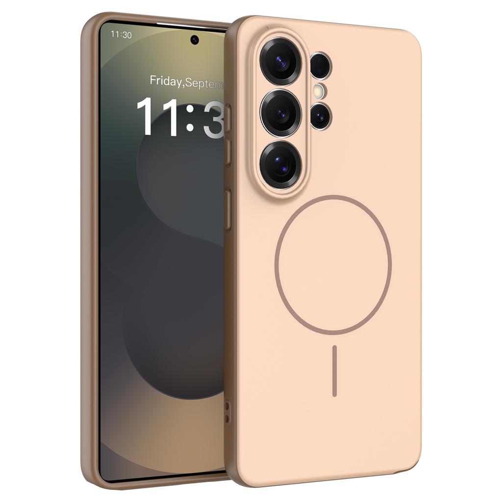 Suitable for Galaxy S25Edge Anti-drop Skin Feeling Mobile Phone Case Magnetic Suction S26Ultra Fine Hole Protective Case