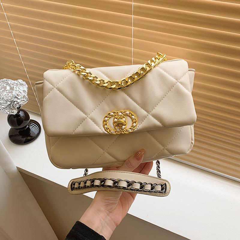 Crossbody Bag Girls Texture Casual Shoulder Chain Bag Bag Diamond Fashion Simple Light Luxury Small Square Bag