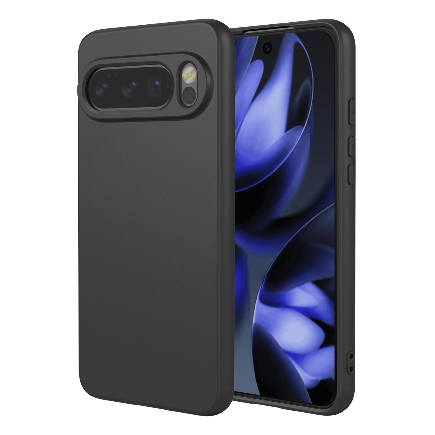 

Гибкий чехол из жидкого силикона для Google Pixel 10 Pro XL Защитная накладка Бампер Чехол Capa Fundas Google Pixel 10 Pro чёрный