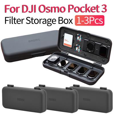 1/2/3 Pcs For DJI Osmo Pocket 3 Filters Protective Case Shockproof Carrying Case Filter Storage Box Action Camera Accessories
