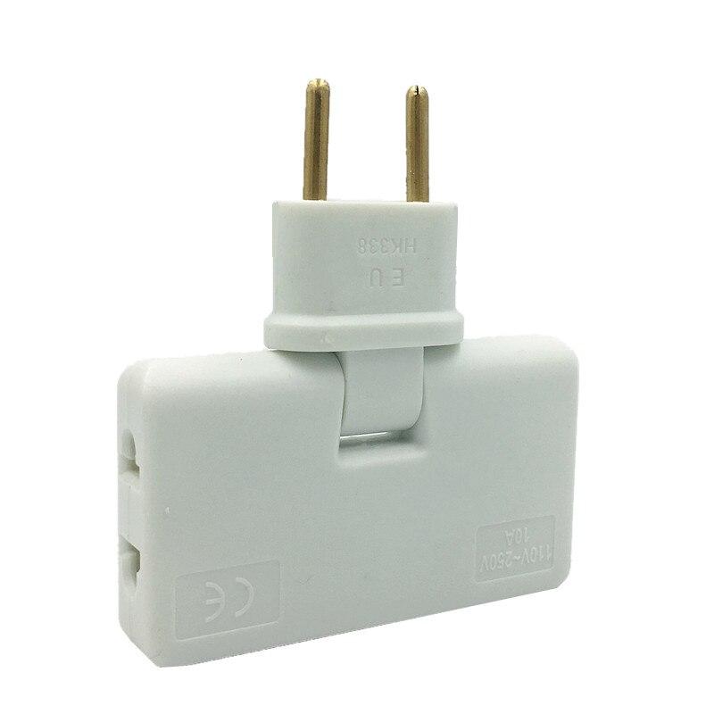 Rotate Plug Eu Converter One In Three 180 Degree Extension Plug Multi Plug Mini Slim Wireless Outlet Adapter Light Convenient