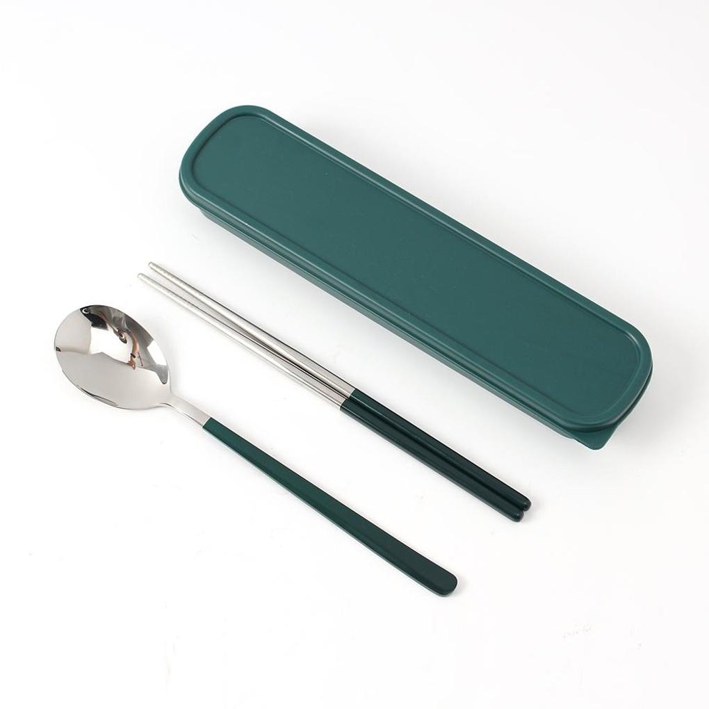 Silver Table Portable Cutlery Set (Green)