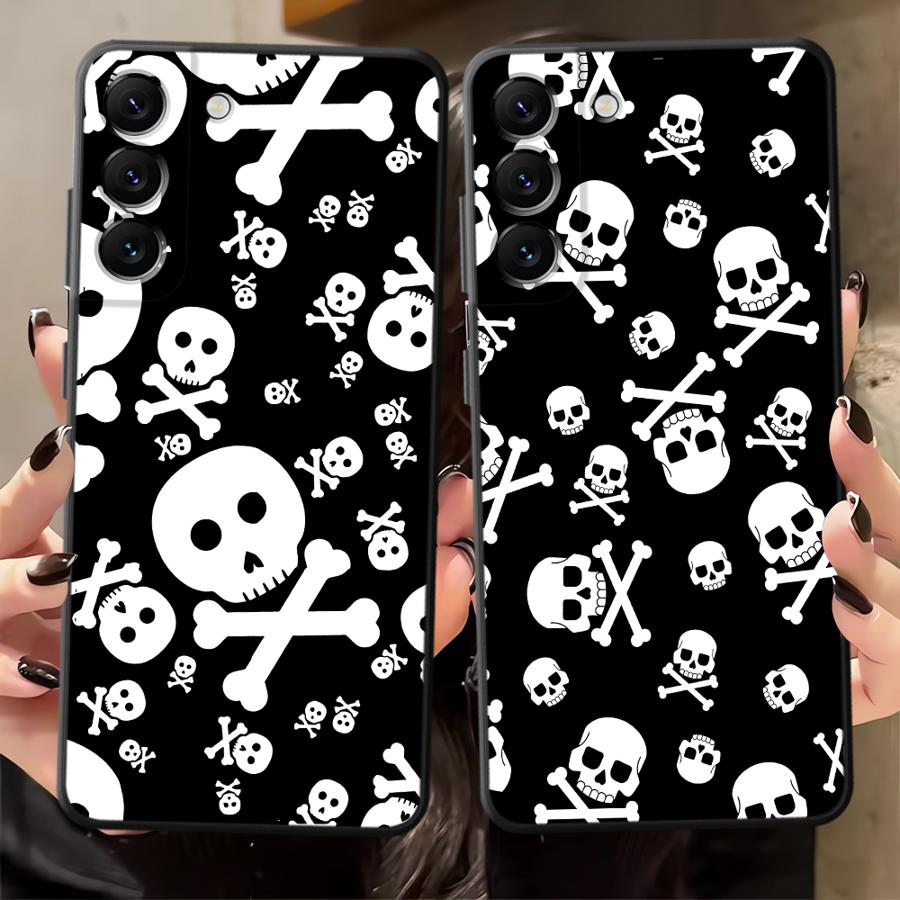 Skull Skeleton Bone Case for Samsung Galaxy A73 A51 A22 A53 A35 A23 A24 A55 A41 A32 A52 A36 A26 A72 A25 A71 Punk Phone Cover