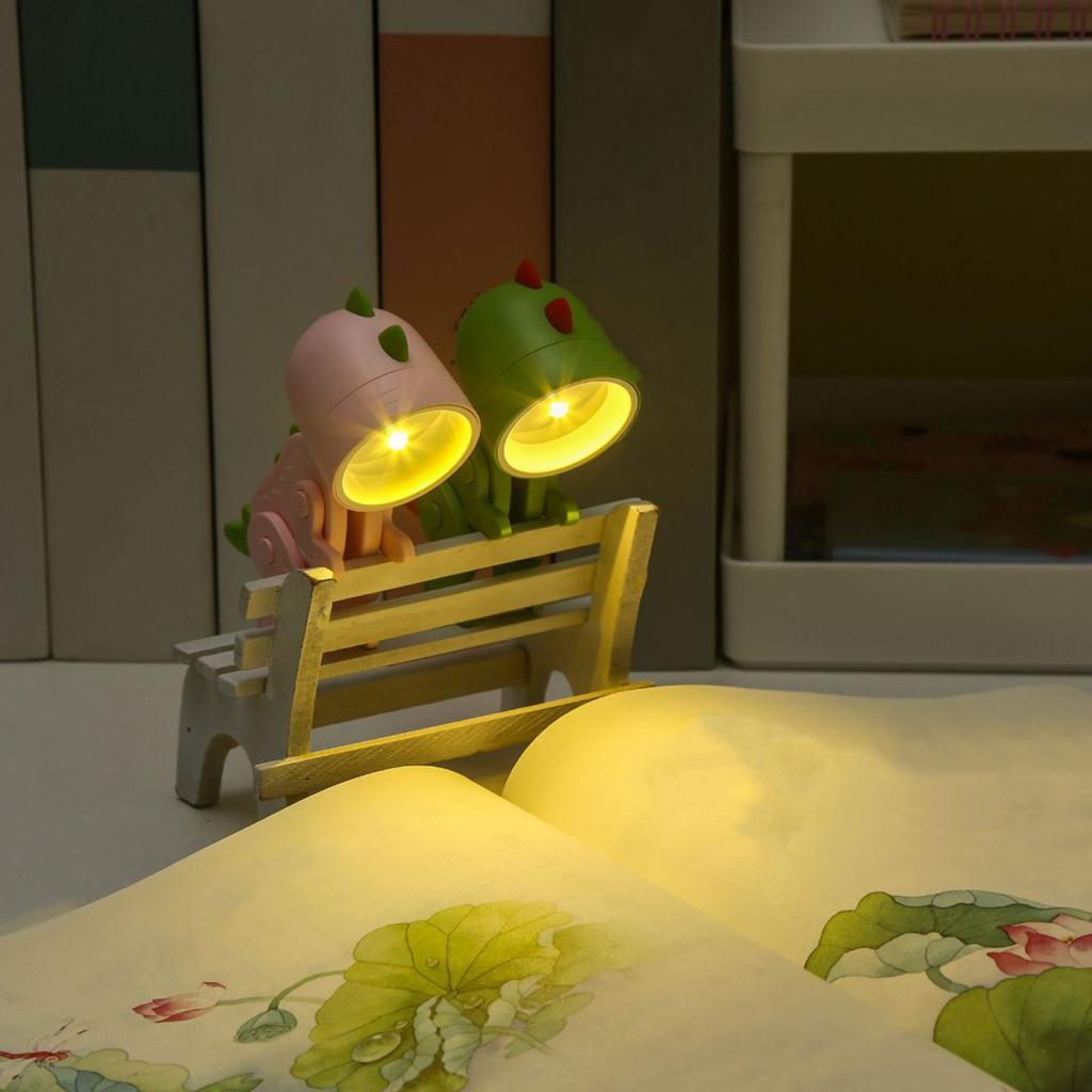 Kreslená dinosauří lampa Ohebné končetiny se vzhledem Rozkošné blikání Mini velikost Ochrana očí Noční