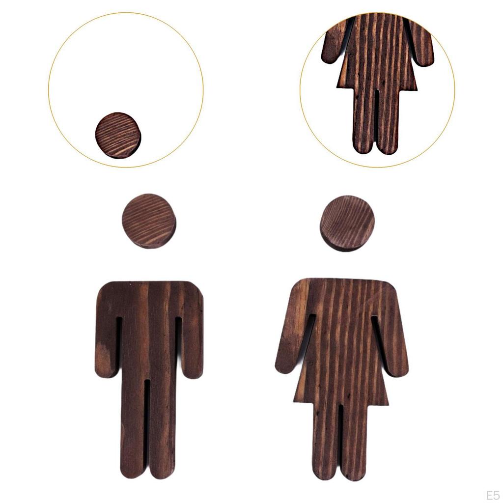 2 Stück Herren- und Damen-Toilettenschilder Badezimmerdekorationen Wandaufkleber Dekor