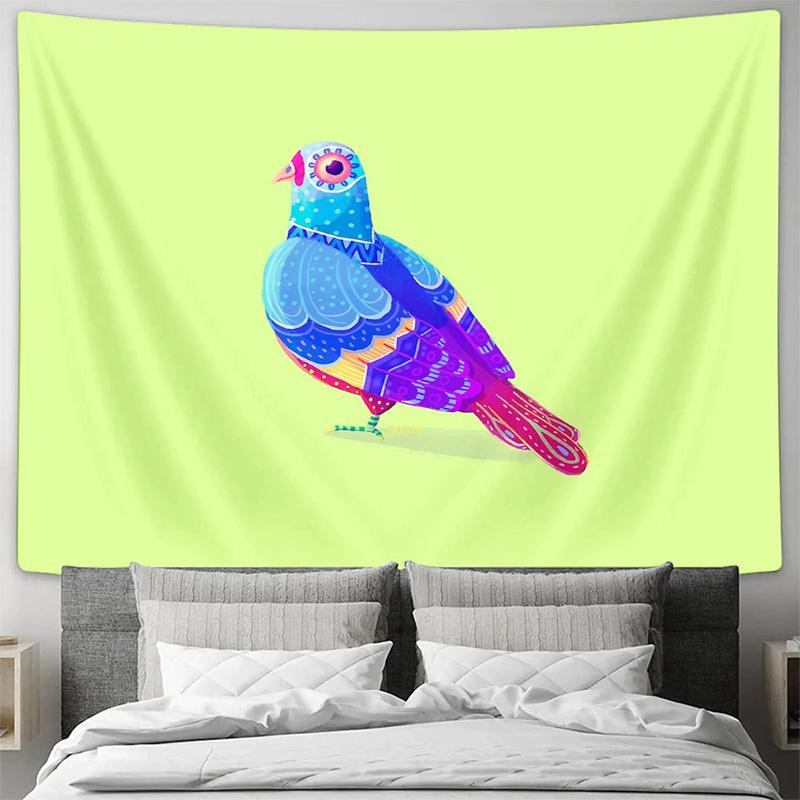 Bohemian Tapestry Wall Hanging Nature Birds Abstract Art Home Decor Room Aesthetic Dorm Wall Decor Vintage Textured Wall Hanging