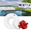 ABS Plastic Boat Deck Fill/ Filler Port Gas Fuel Tank with Key Cap for Yacht Motor Homeswhite