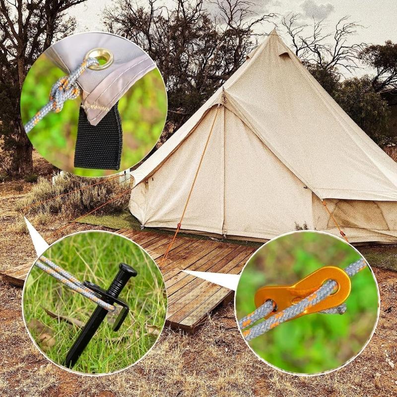 20Pcs Canopy Stake Spirals Plastic Tent Peg Outdoor Blanket Stakes Yard Lawn Peg