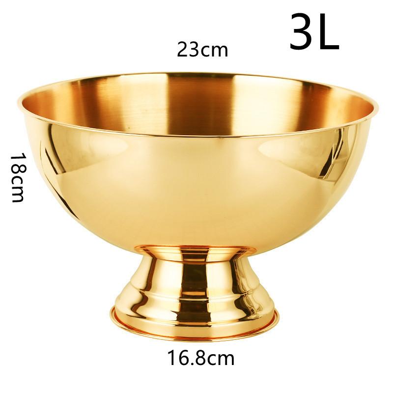 

304 Stainless Steel Deer Head Ear Champagne Bowl Beer Bucket Keg Double Wall Food Grade Red Wine Beer Cooler Ice Bucket Bar