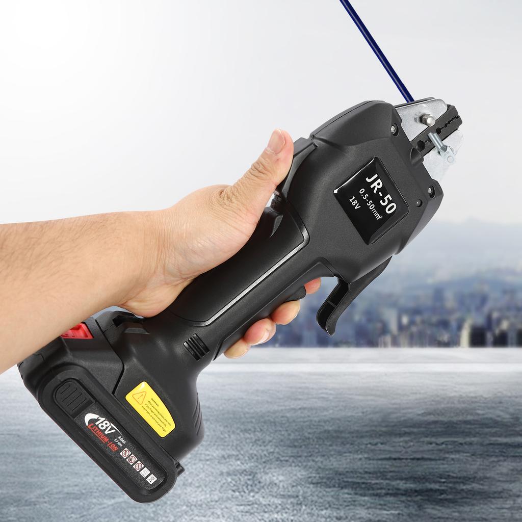 Electric Alloy Steel Crimping Pliers,Black Terminal Crimping Tool Corded and Battery Powered for Electric Power Industry