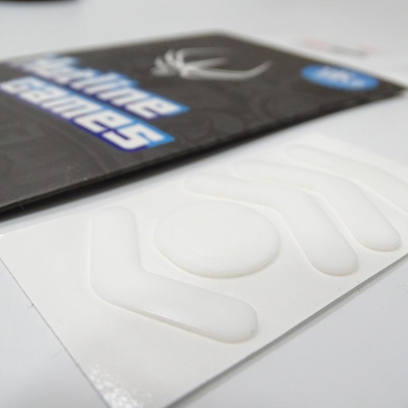 Hotline Games ICE Mouse Skates Feet for G604 Mouse Glides Curved Rounded Edges White Mouse Pad