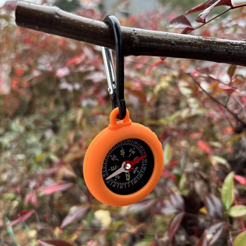 Silicone Compass Carabiner Clip оранжевый