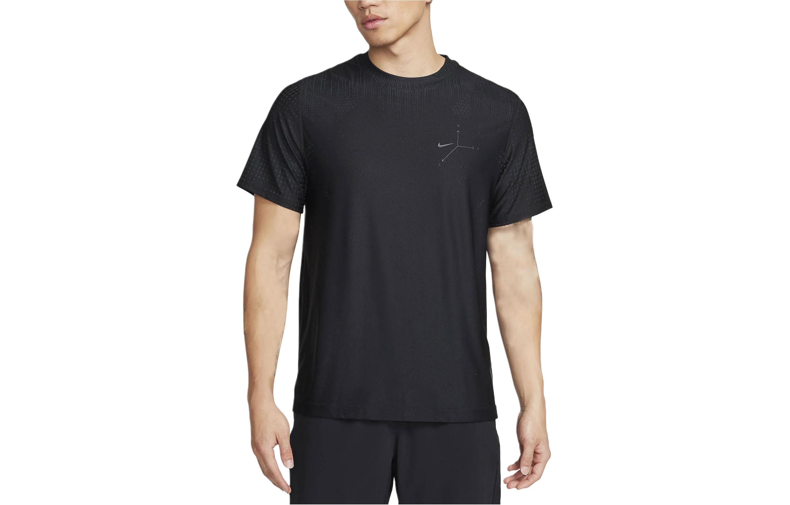 Nike Dri Fit T Shirts Men s Black Crew Neck Moderate Straight Fit FN2972-010 XL