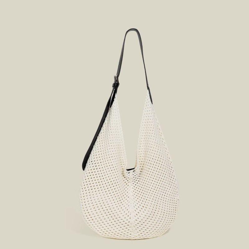 

Korean Knitted Hollow-Design Women s Vacation Tote - Large Capacity, Casual Style, Single Shoulder Bag