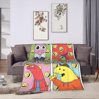 Smiling Friends Plush Blanket Kids Adult Flannel Throw Blanket For Couch Chair Warm Soft Custom Quality Bedspread Gift