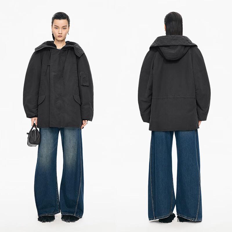 JNBY 2025 Winter Loose-Fit Hooded Down Jacket