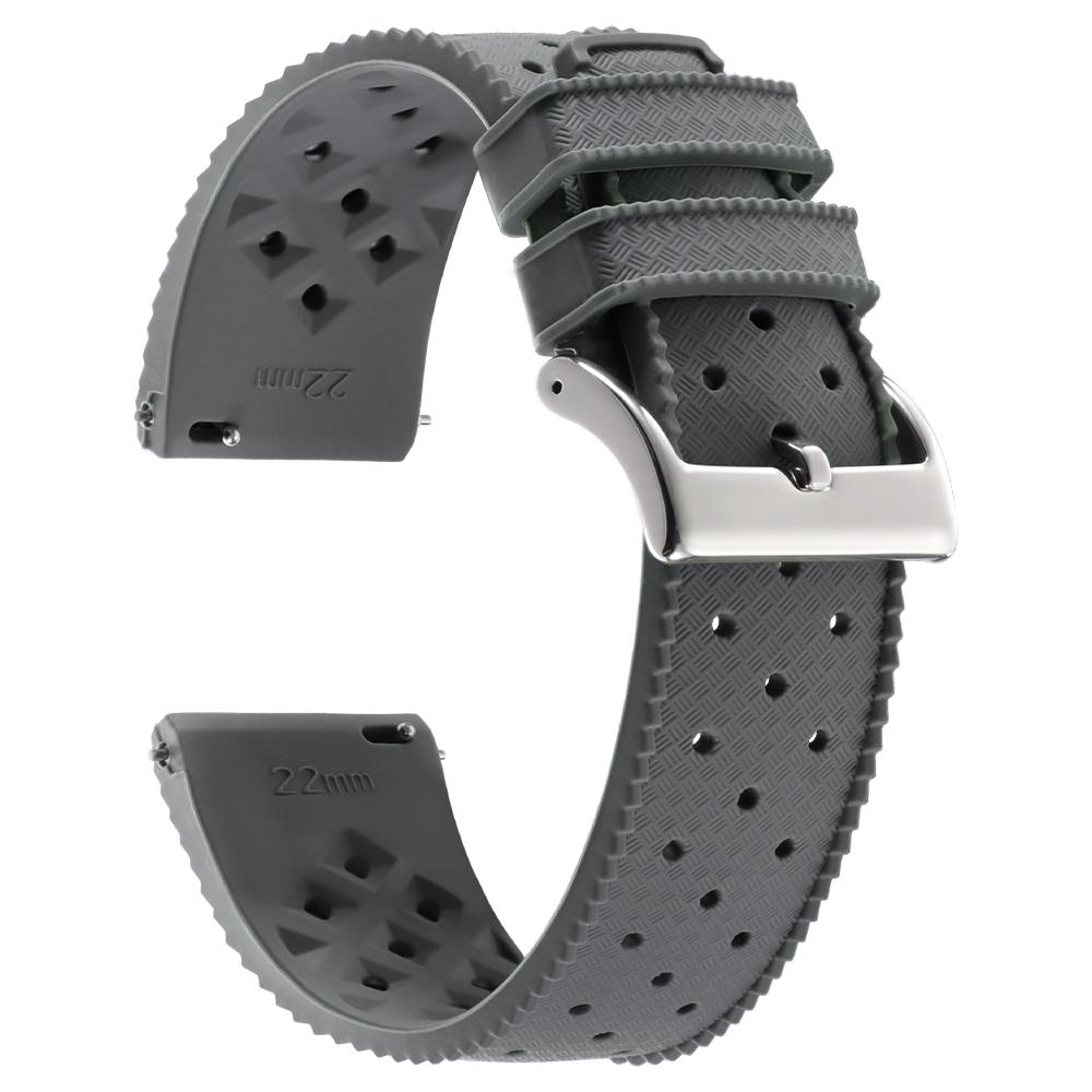 Cinturini in Silicone Tropic da 18/20/22mm per Orologi Seiko per Oris per Omega Braccialetto in Gomma Sportivo Impermeabile per Subacquea a Rilascio Rapido