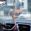Bling Car Letter Charm Faux Crystal Letter Pendant Car Rear View Mirror Hanging Rhinestone Alfabet Ornament do Samochodowego Choinki