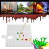Acrylic Watercolor Paint Palette Plastic Flip Lid Portable Small Paint Box Art Supplies for Students Artists