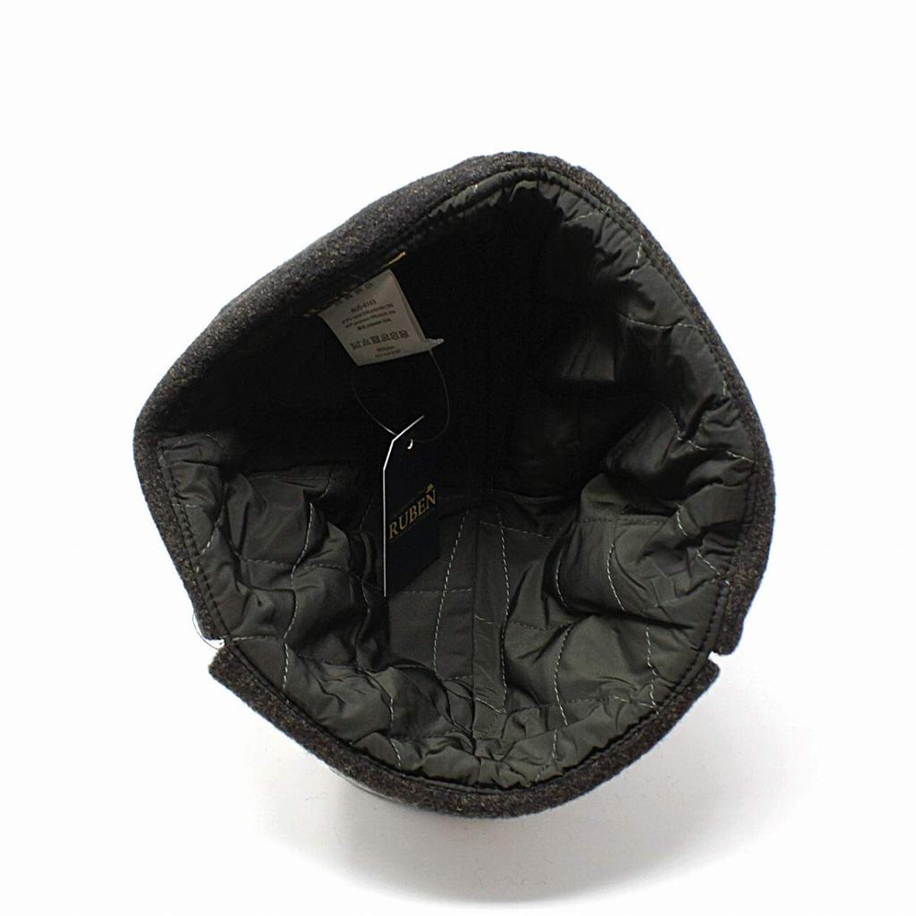 RUBEN Flight Cap Earflap Hat Checkered Pattern Khaki Winter Thermal Headwear Model No RUS-6165