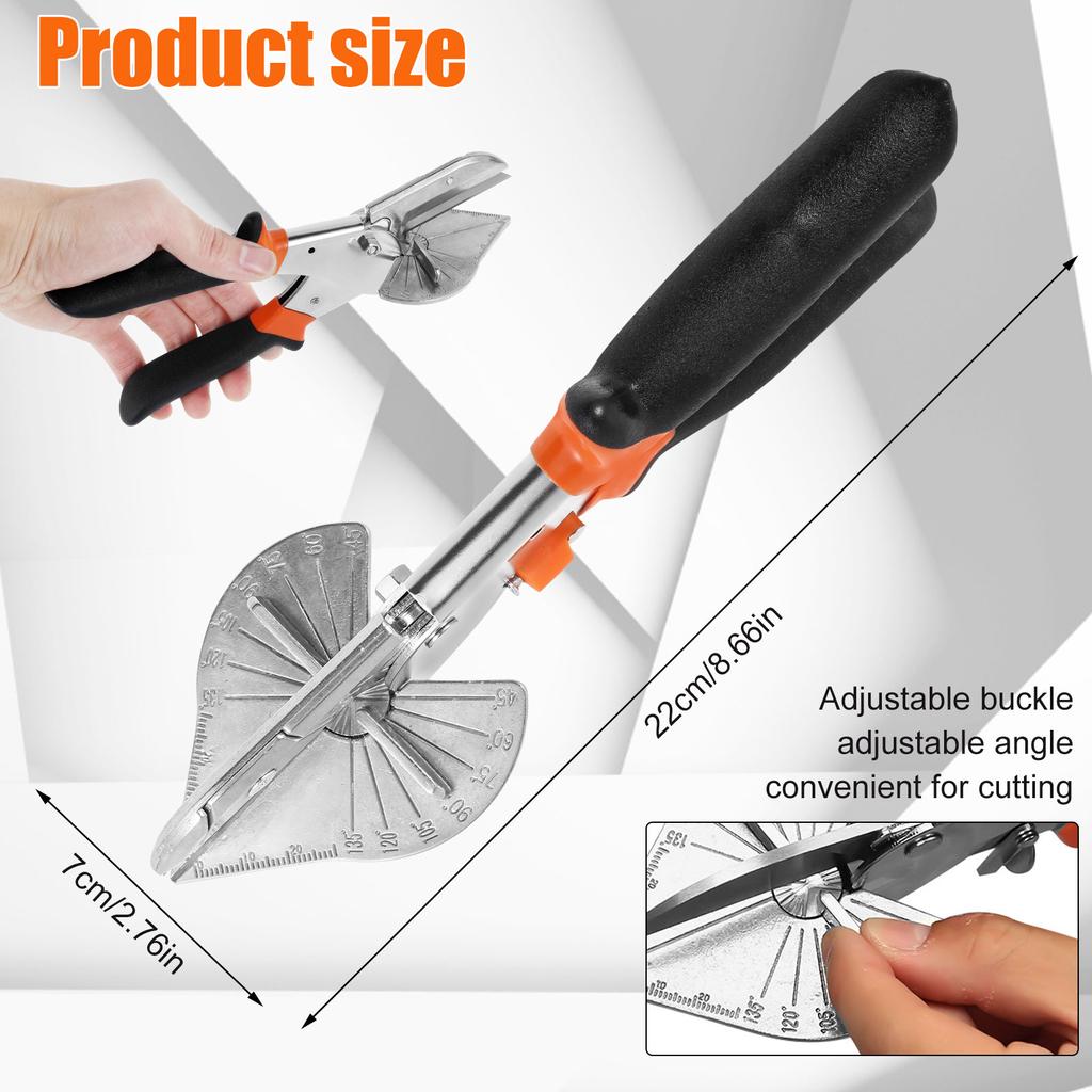 Winkelschere 45-120 Grad Schrägschere Drahtnutmesser Multifunktionales manuelles Schneidwerkzeug Kunststoffrohr Weich-PVC schneiden