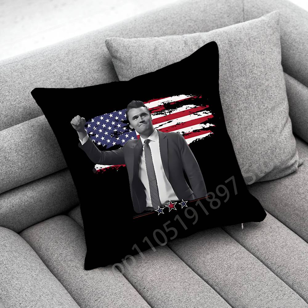 America C-Charlie Kirk Cross Throw Pillow Case For 45X45Cm 40X40Cm 30X30Cm 50X50Cm 55X55Cm Square Home Pillowcase Case