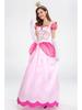 Mary Pichy Różowa Sukienka Księżniczki z Kwiatem Brzoskwini na Scenę, Imprezę lub Dwór