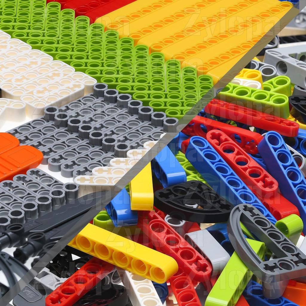 Zylopa 284-Piece Technic Beam Set, Technic Parts, Technic Frame Block Set, Rotor Helicopter Minifigure Block Separator, Technic Pieces (Random Color)