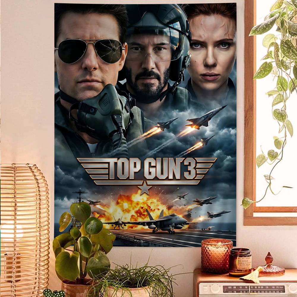 Classic Action Movie TTop GGun Colorful Tapestry Wall Hanging Bohemian Wall Tapestries Mandala Wall Art Decor