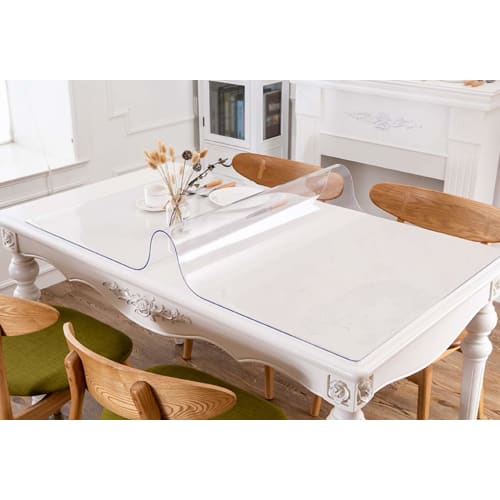 YAHUO PVC Transparent Table Mat, Tablecloth, Vinyl Desk Mat, Table Cover, Width 40-180cm, Thickness 1mm, Multifunctional, Water-Repellent, Heat-Resist