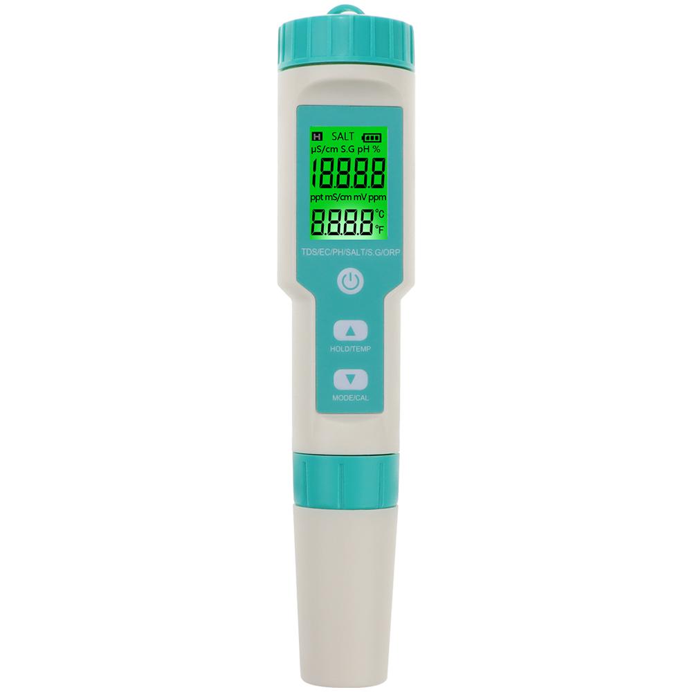 Blue-tooth Digital 7 in 1 pH Meter PH/TDS/EC/ORP/Salinity /SG/TEMP Meter Water Quality Monitor Tester Drinking Water Aquariums