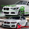 4PCS/Set Car Front Bumper Splitter Lip Diffuser Spoiler For BMW 1 Series F20 F21 120d 120i M135i Pre LCI M-Sport 2012-2015 Black