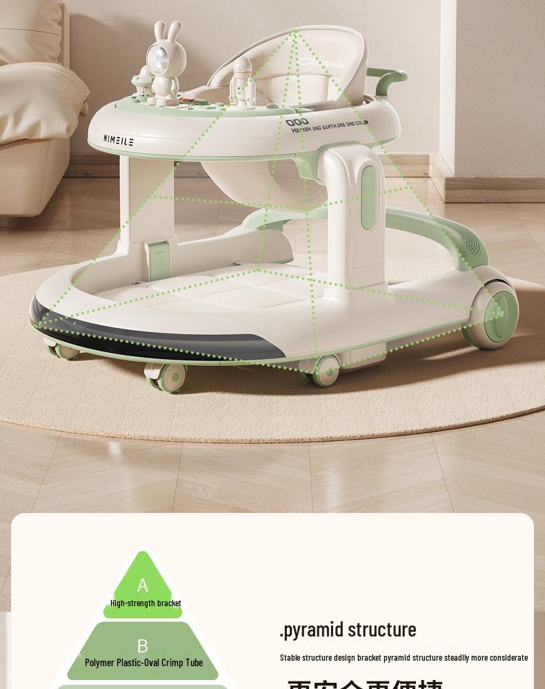 Musical Baby Walker with Sit-and-Push Assist for 6-18 Months
