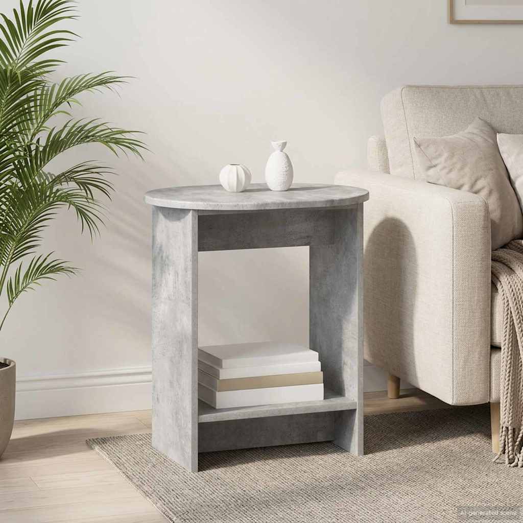 Side Table Concrete Grey 50 x 39.5 x 55 cm Particleboard
