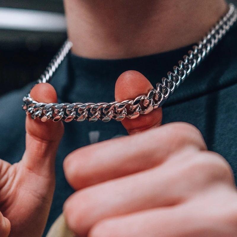 Cuban Link Chain Necklace for Men Women,3 To 7mm Stainless Steel Choker,Basic Jewelry Gift