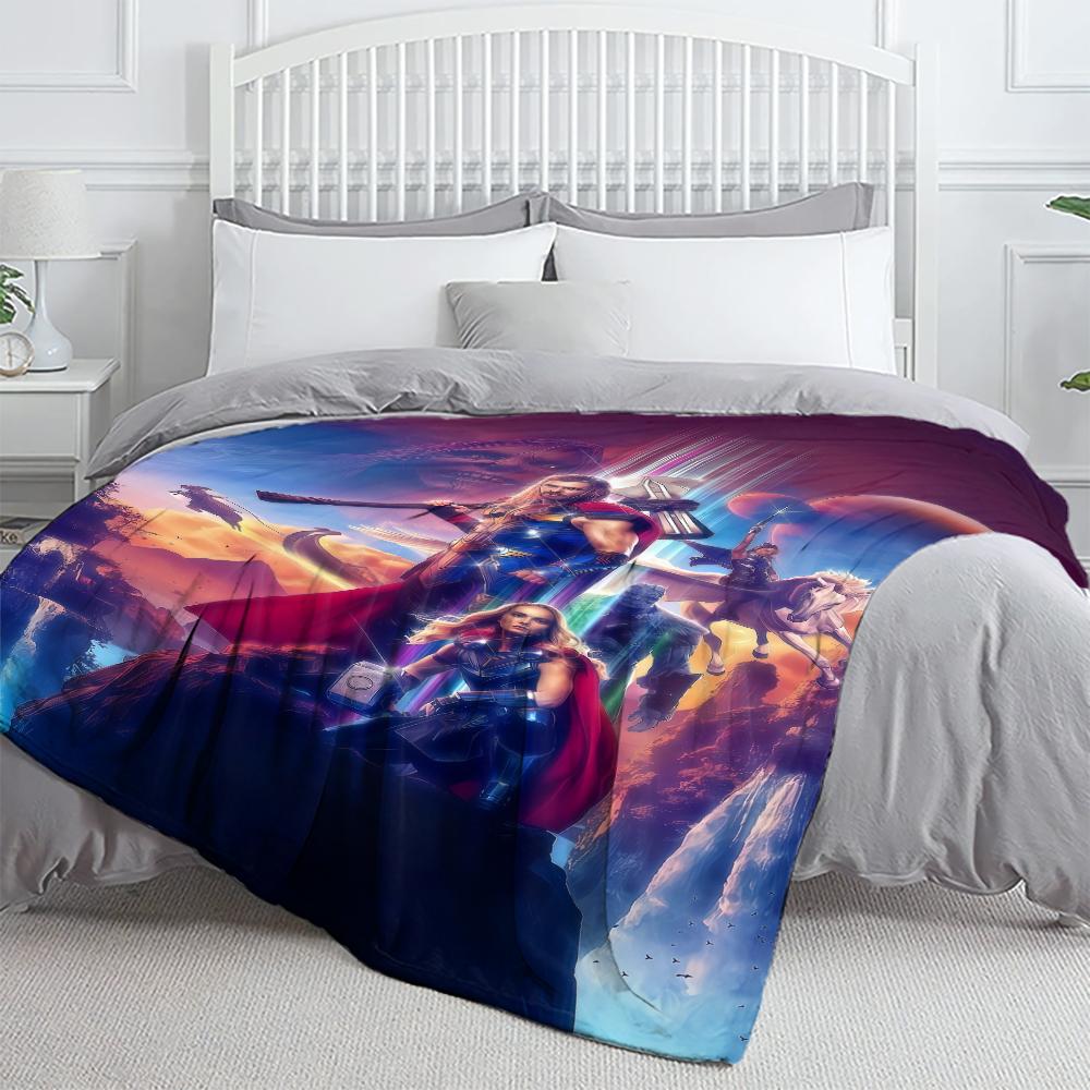 Marvel Flannel thin Blanket Bedroom Living Room Sofa Blanket Student Nap Office Nap Camping Trip Girlfriend Gift