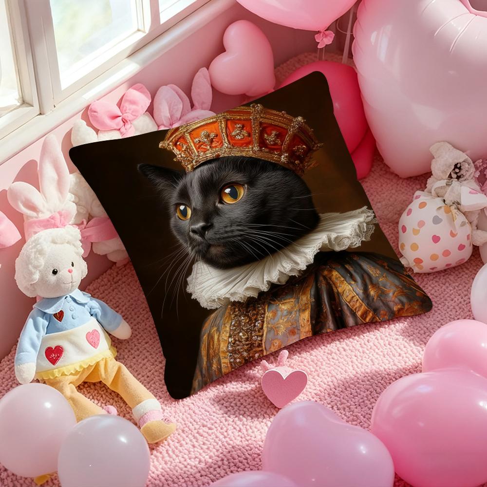 Cute Cat Printing Decorative Cushion Cover Pattern Printed Pillowcase for Living Room Sofa Cushion Cover & Bedroom Decor