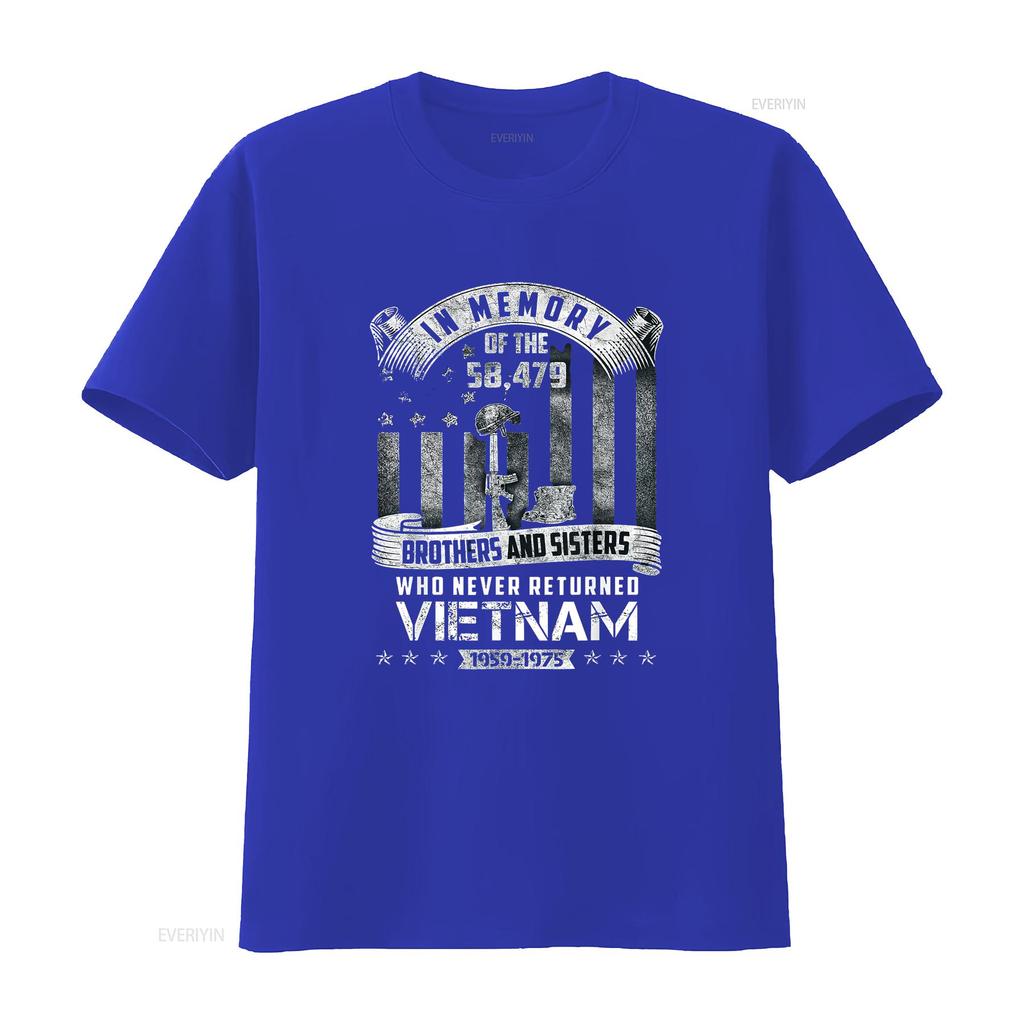 Womens In Memory Of Vietnam Veteran T Shirt Black 2XL Vintage Washed Homme Breathable Soft Unisex Stretched Stylish Comfortable