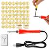 Wood Burning Tip Set 26 Letters Wood Burning Tip Copper Letter Number Soldering Iron Stencils DIY Embossing Carving Head US Plug