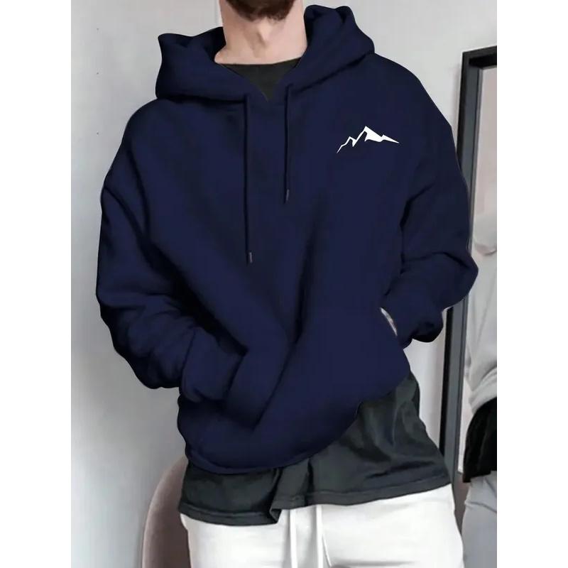 The new men's hooded sweatshirt for Spring and Autumn 2025 features a casual fashionable and soft 3D digital print