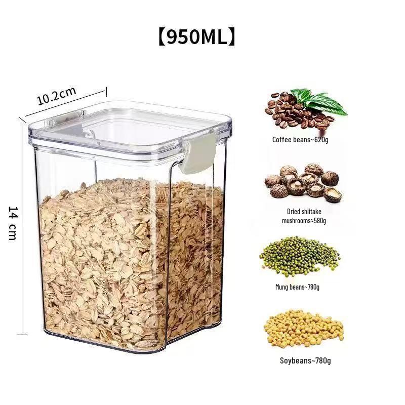 Transparent Plastic Food-Grade Storage Jar for Candy, Tea, Grains, and Cereal
